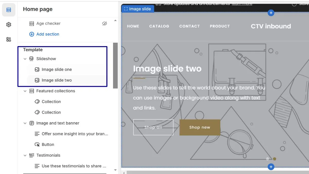 Customize the Slideshow